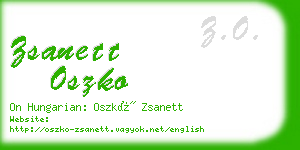 zsanett oszko business card